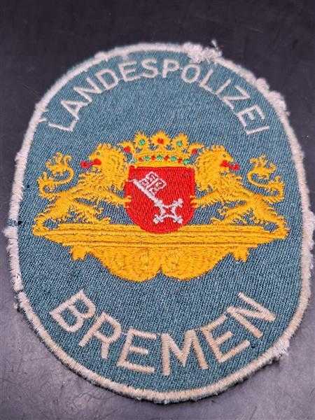 Landespolizei Ärmelabzeichen Bremen Stoffabzeichen Patch Frühe Jahre