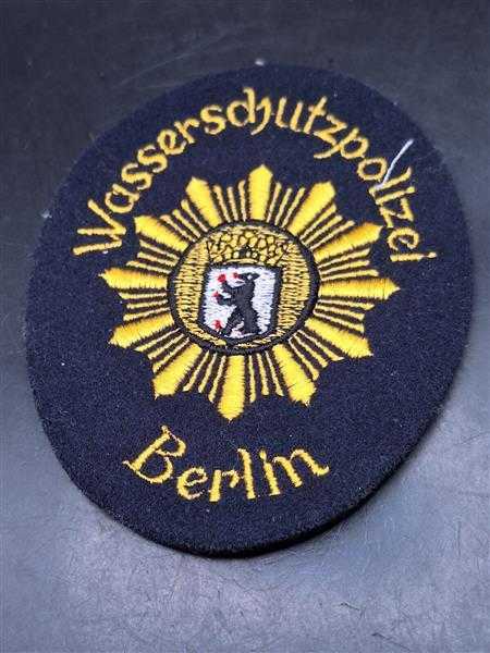 Wasserschutzpolizei Ärmelabzeichen Berlin Stoffabzeichen Patch Frühe Jahre