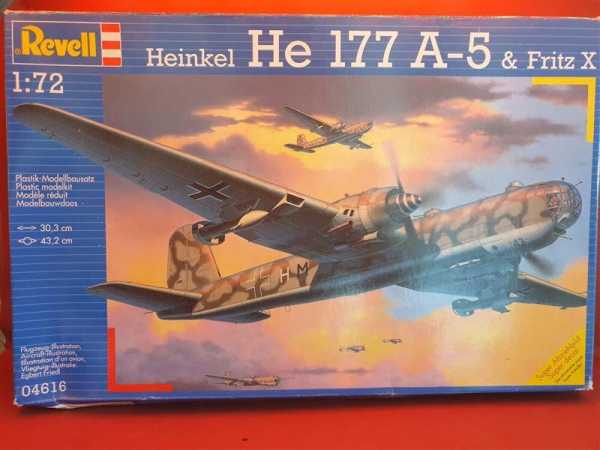 Revell 04616 Heinkel He 177 A-5 & Fritz X Plastik - Modellbausatz 1:72 Flugzeug