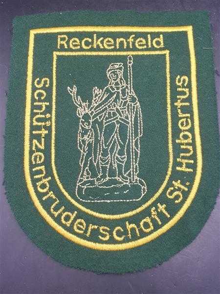 Schützenbruderschaft St. Hubertus Reckenfeld Stoff Abzeichen Aufnäher Patch RAR