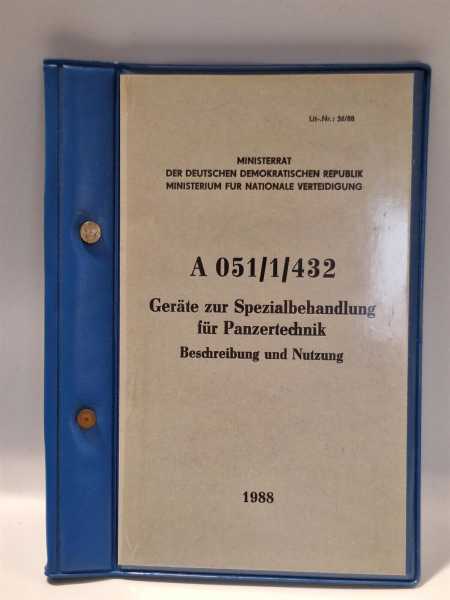 DDR NVA Geräte zur Spezialbehandlung für Panzertechnik Dienstvorschrift