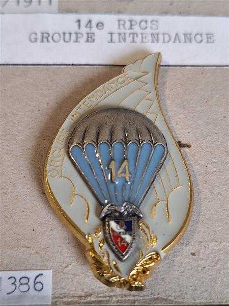 Frankreich France Orden Badge 14e RPCS Groupe Intendance Parachute