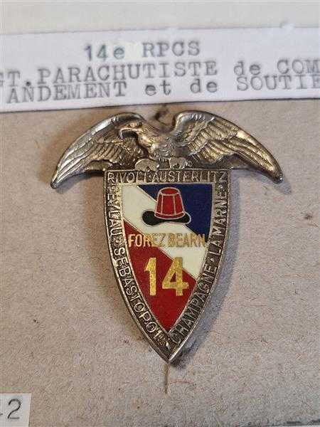 Frankreich France Orden Badge 14e RPCS Parachutiste de Commandement de Soutien