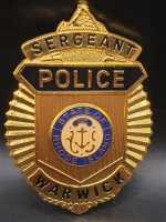 Sergeant Police Rhode Island Warwick USA Polizei Badge...