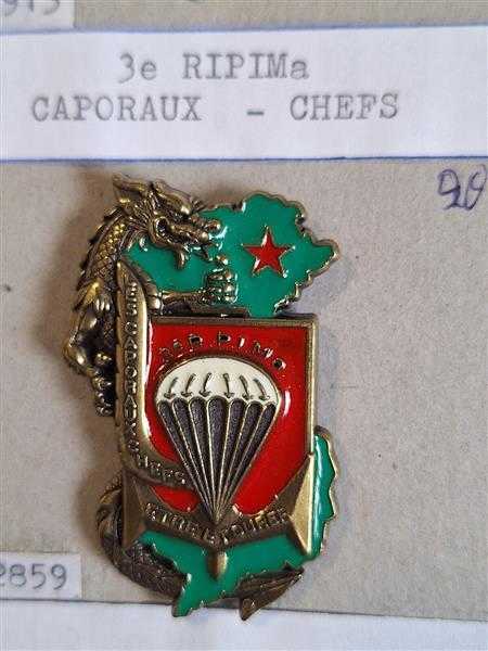 Frankreich France Orden Badge 3e RPIMa Caporaux Chefs Parachute RAR Dragon Reg.