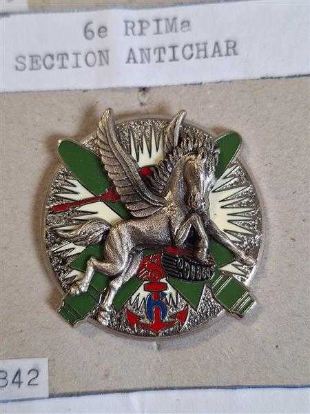 Frankreich France Orden Badge 6e RPIMa Section Antichar Panzer Regiment Division