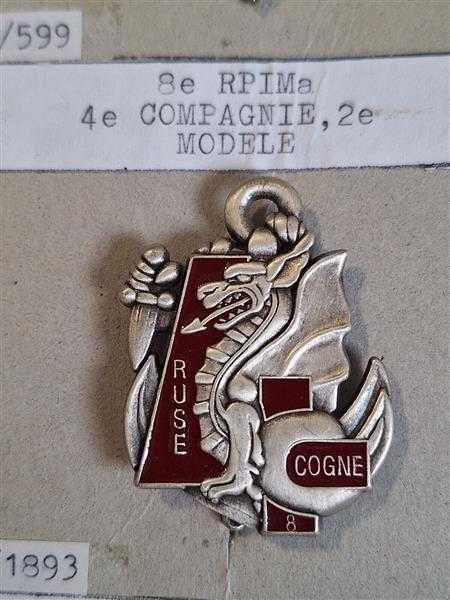 Frankreich France Orden Badge 8e Regiment Parachutiste 4e Compagnie 2e Modele