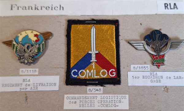 Frankreich France Orden Badge RLA COMLOG Commandement 1er Parachutistes Falli