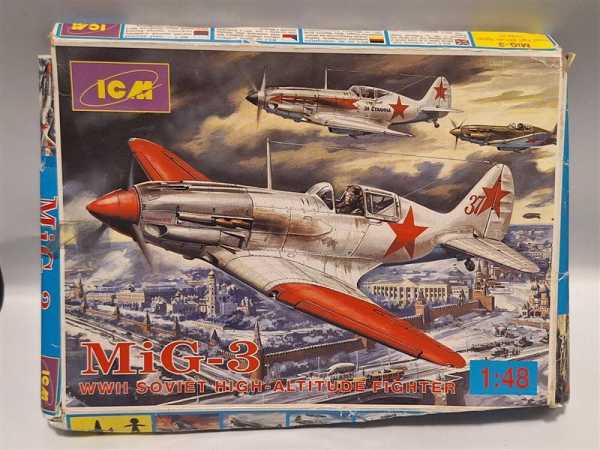 ICM 48051 MiG-3 WWII Soviert High-Altitude Fighter 1:48 Modellbausatz RAR