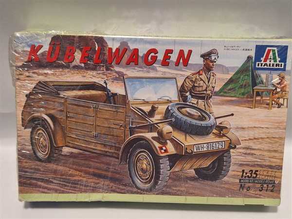 Italeri 312 Kübelwagen + 2 Soldaten Zelt und Zubehör Modellbausatz 1:35