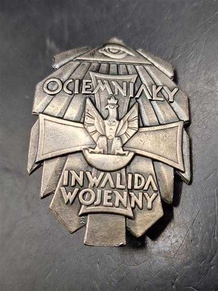 Polen Orden Polska Polski Badge 667 Nummeriert Ociemniaky Inwalda Wojenny Blinde