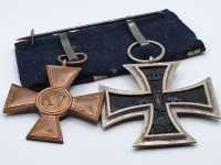 2er Ordensspange Eiserne Kreuz MINT Treue Dienste 9 Jahre Preußen Militaria Hers