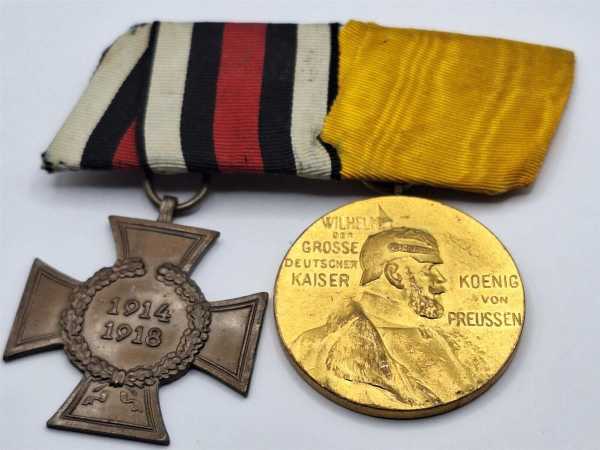 2er Ordensspange Kriegsteilnehmer Abzeichen Zentenarmedaille Zitronen-Orden