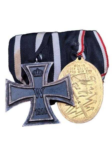 2er Ordensspange Kyffhäuser Kriegerbund Eiserne Kreuz EK Militaria Badge