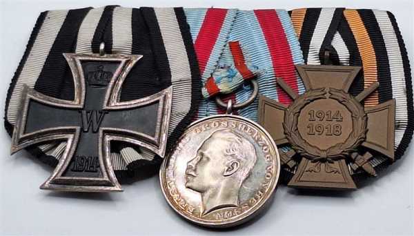 3er Ordensspange Hessen Eiserne Kreuz FEK Ernst Ludwig Grossherzog Militaria RAR