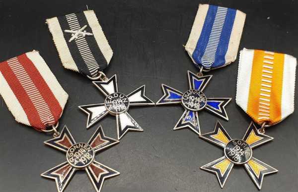 4x Orden Verdun Argonnen Champagne Somme 1914-1918 Militaria 1. Weltkrieg