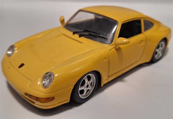 Bburago Porsche 911 Carrera 1993 Gelb Modellbau Fertigmodell Auto 1:24