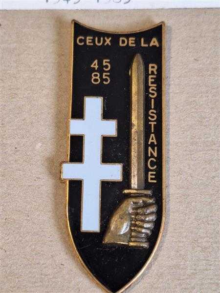 Frankreich France Orden Badge Prüfung Promotion Ceox de la Restistance 1945-85