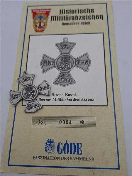 Göde Abzeichen Auszeichnung Deutsches Reich Hessen Kassel Militär Verdienstkreuz