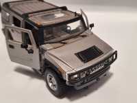 Maisto Hummer H2 Silber Modellbau Fertigmodell Auto 1:27 RAR