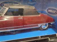 Welly Citroen DS 19 Cabriolet Dunkel Rot Modellbau Fertigmodell Auto 1:24 OVP