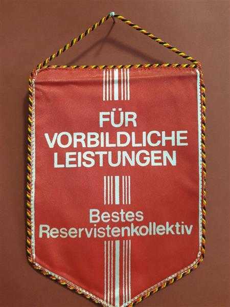 Wimpel DDR Für Vorbildliche Leistungen Bestes Reservistenkollektiv Fahne