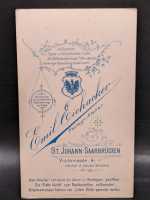 CDV um 1900 Militaria Saarbrücken Infanterie-Regiment Nr. 70 Effekten Soldat IR