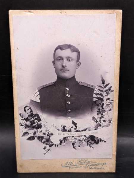 CDV um 1900 Militaria Saarbrücken Infanterie-Regiment Nr. 70 Schwalbennest