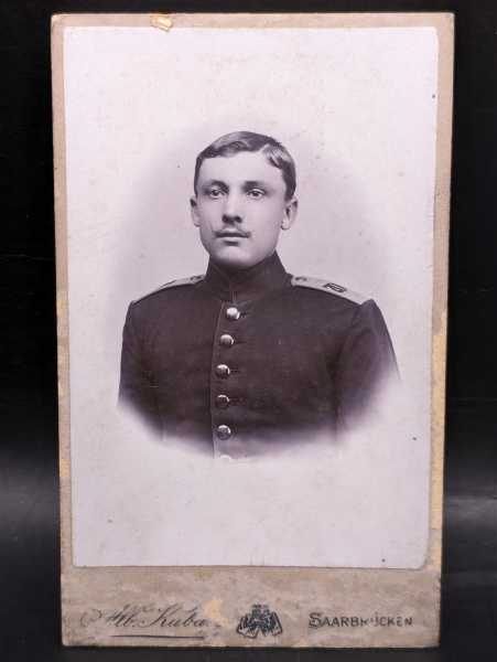 CDV um 1900 Militaria Saarbrücken Infanterie-Regiment Nr. 70 IR70 Uniform