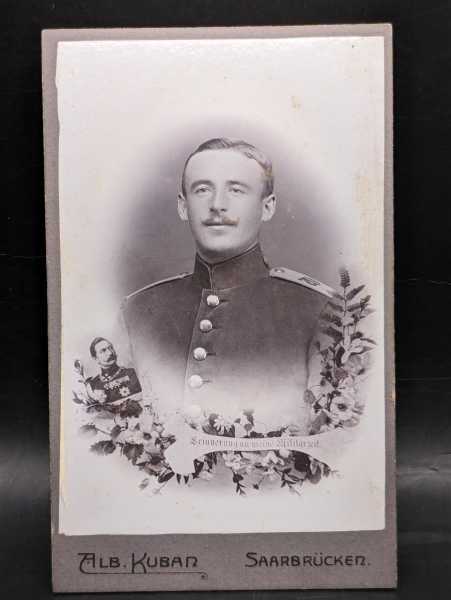 CDV um 1900 Militaria Saarbrücken Infanterie-Regiment Nr. 70 Militärzeit Foto