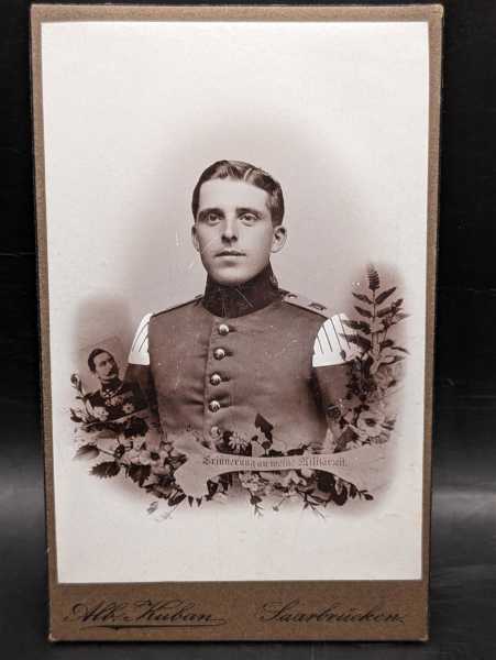 CDV um 1900 Militaria Saarbrücken IR70 Infanterie-Regiment Nr. 70 Schwalbennest