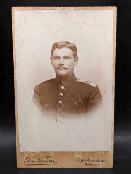 CDV um 1900 Militaria Saarbrücken Infanterie-Regiment Nr. 70 Uniform IR70