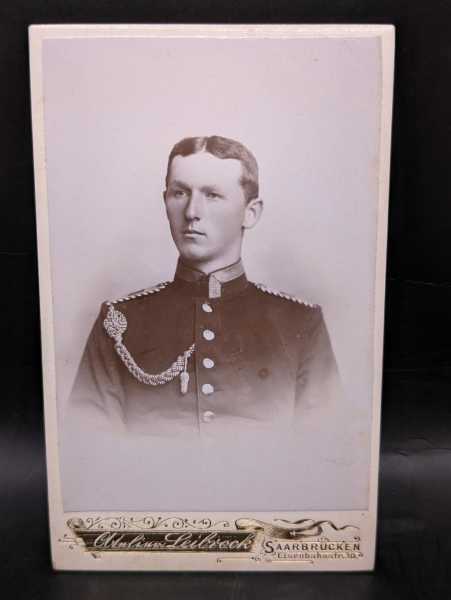 CDV um 1900 Militaria Schützenschnur IR70 Saarbrücken Infanterie-Regiment Nr. 70