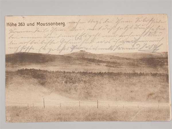 Ak Ansichtskarte Postkarte Feldpost Höhe 363 Moussonberg Bayern Fussartillerie