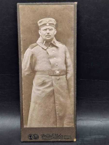 CDV um 1900 Militaria Soldat Uniform Waffenrock Schulterklappen Regiment Koppel