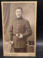 CDV um 1900 Militaria Soldat Uniform Waffenrock 69....