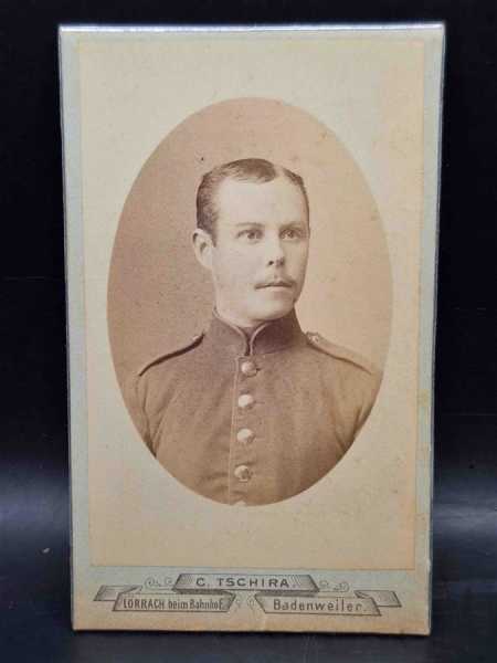 CDV um 1900 Militaria Soldat Uniform Waffenrock Badenweiler Lörrach