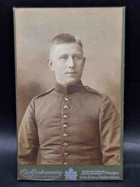 CDV um 1900 Militaria Soldat Uniform Waffenrock Briesen Regiment