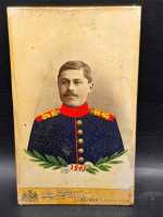 CDV um 1900 Militaria Soldat Uniform Waffenrock Weimar Coloriert Regiment