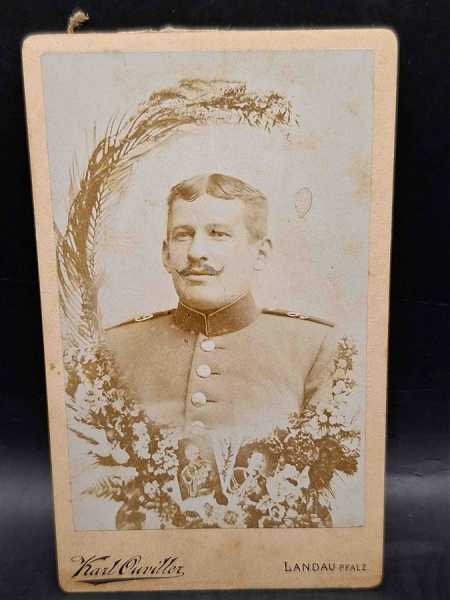 CDV um 1900 Militaria Soldat Uniform Waffenrock Landau Pfalz 9. Regiment