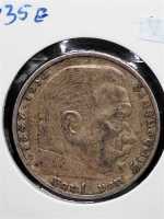 Deutsches Reich 5 Reichsmark 1935 E Silbermünze Paul von Hindenburg