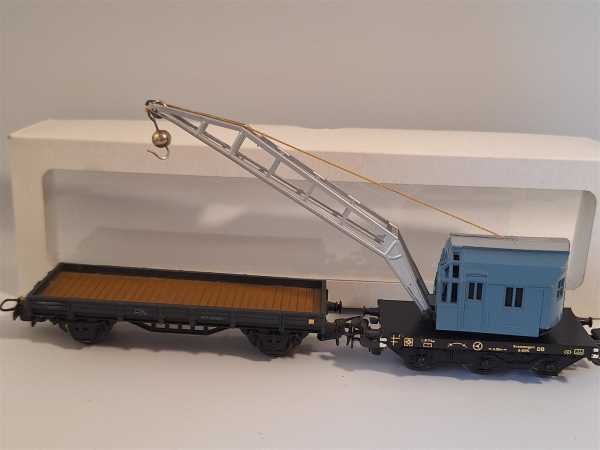 Märklin Eisenbahn Modellbau H0 315/2 Kranwagen mit Anhänger / Transportwagen