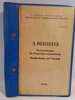 DDR Dienstvorschrift NVA Militaria Werkstattwagen Panzerspezialausrüstung