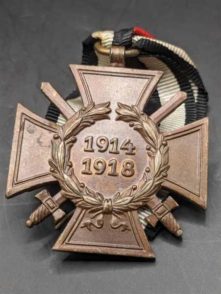 Orden Frontkämpfer Ehrenkreuz 1914-1918 am Band Militaria Hersteller R.V. 13