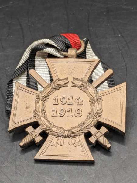 Orden Frontkämpfer Ehrenkreuz 1914-1918 am Band Militaria Hersteller R.V. No. 5