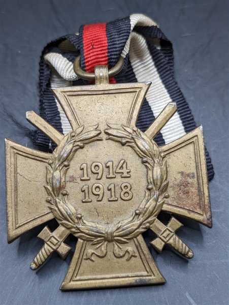 Orden Frontkämpfer Ehrenkreuz 1914-1918 am Band Militaria Hersteller N.&H. RAR