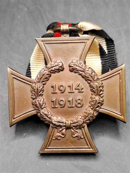 Orden Kriegsteilnehmerkreuz 1914-1918 am Band Militaria Hersteller R.V. 43