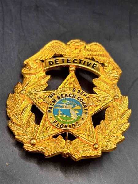 Detective Palm Beach Florida US Polizei Police Badge Abzeichen Marke Insigne Orden