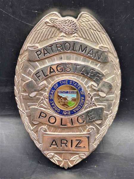 Patrolman Flagstaff Arizona 1912 Police Badge Polizei US Abzeichen Marke Insigne