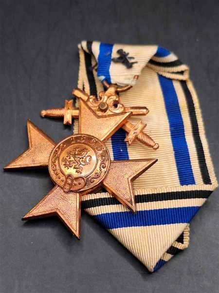 Orden Bayrisches Militär Verdienstkreuz mit Schwertern Merenti 1866 Langes Band